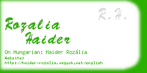 rozalia haider business card